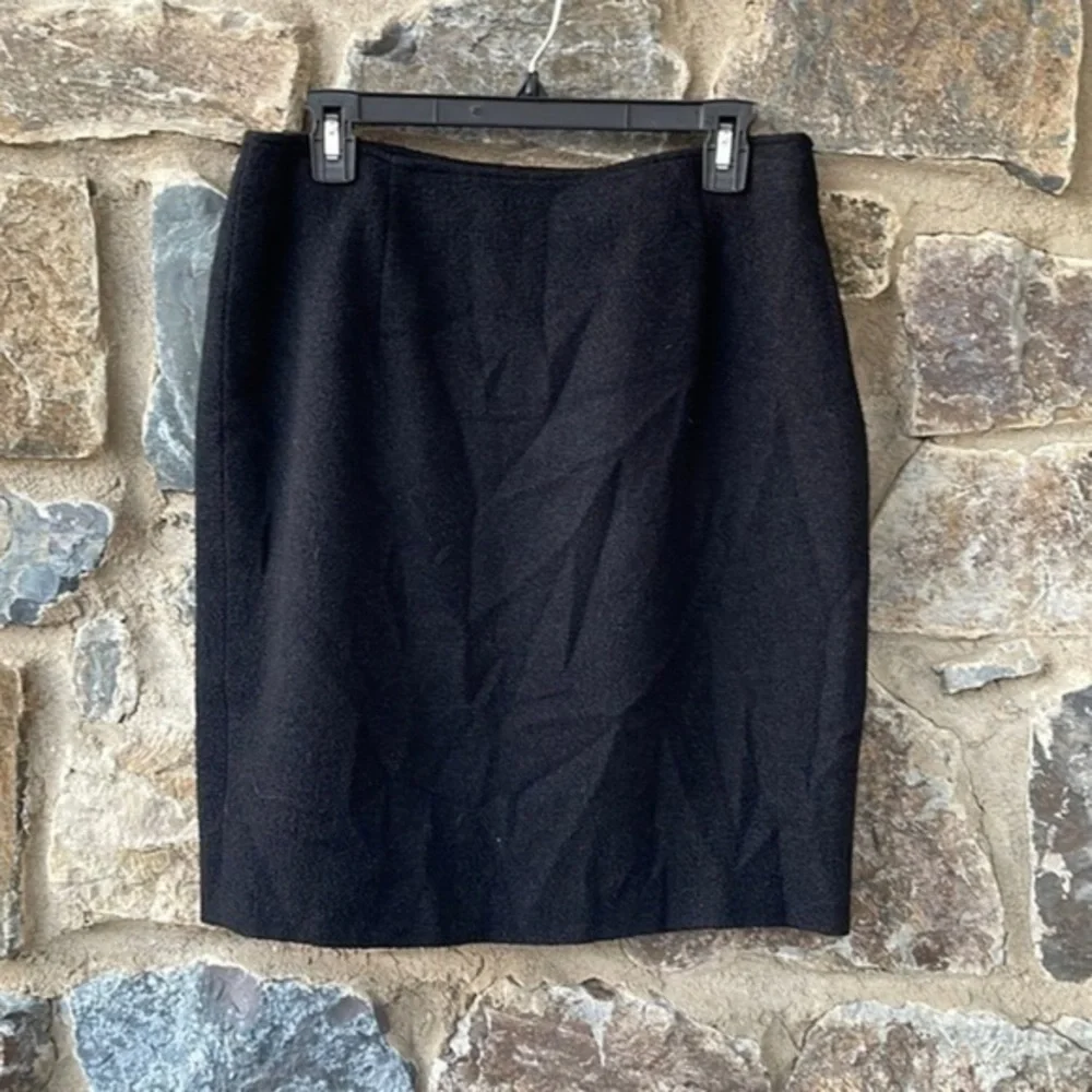 Escada Elements Wool Blend Pencil Skirt in Black Size 40